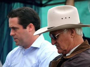 Aidan McLindon and Bob Katter.