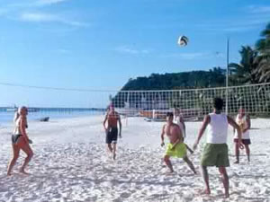Beach volleyball on four mile beach