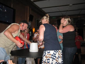 Cane toad racing at the Iron Bar in Port Douglas