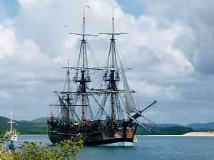 Captain Cook boat in Cooktown