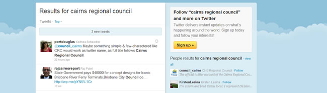 Cairns Regional Council Twitter