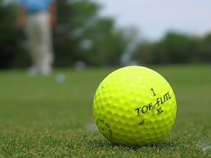 Golf ball on fairway