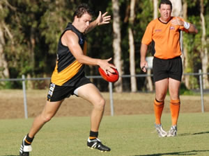 North Cairns Player lining up for goal