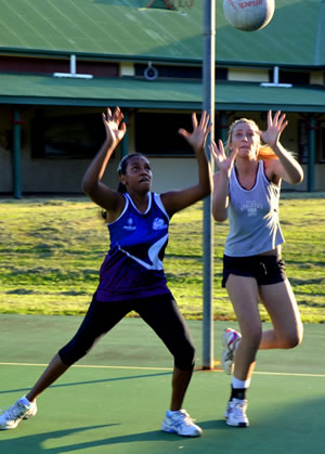 Two netballers