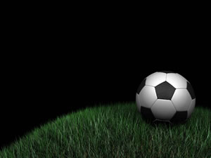 Soccer ball in grass