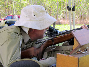 Neil Attwood, third at 1000 yards, in action on Saturday. PIC Steve Cruickshank, Port Douglas