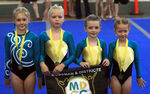 Level 2 Gymnasts: Alyssa Heise, Rosa Johnson, Charlotte Henderson, Jaymi Burcombe.