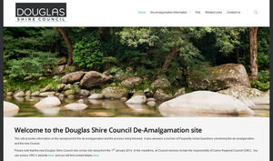 A screenshot of the new Douglas Shire Council website's homepage.