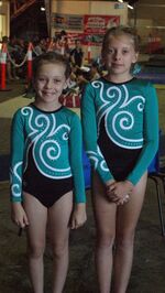 Level 4 Gymnasts: Shayla Frizelle & Paulina Bernhardi.