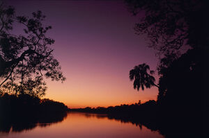 Sunset over the Wenlock River one of the key Strategic Environment Areas of Cape York. (Pic: Kerry Trapnell)