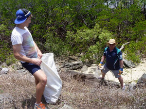 Volunteers help clean up Yule Point at the weekend. Port Douglas and Mossman News