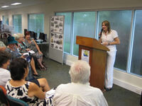 Julie Leu at the launch of  “Raindrops and Sugar Crops – Tales from South of the Daintree"