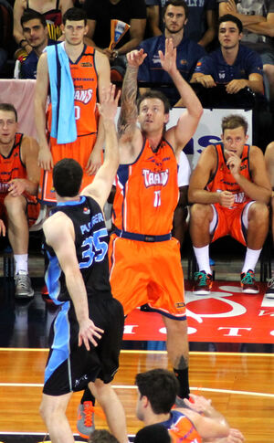 Tragardh in action against the NZ Breakers last year. PIC KERRY LARSEN