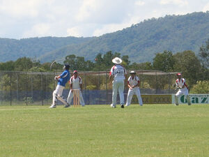 Goodall leaving a short delivery in the C Grade game