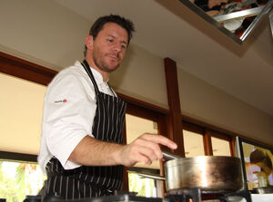 Manu Feildel cooking at Sea Temple Golf Club