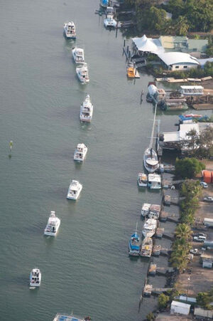 Boats leaving inlet