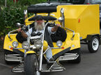 Grub showing the love to the old trusty yellow trike