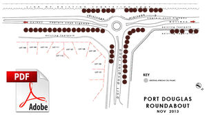 View Hortulus Landscaping Director John Sullivan 's base plan for the Port Douglas Roundabout.