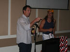 True legend from Essendon Football Terry Daniher with 'Buddha' Hocking at the Port Douglas AFL Grand Final Breakfast