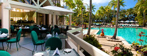 Lagoons Terrace at the Sheraton Mirage.