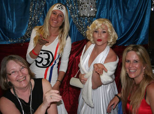 Paula, Rebecca, Marilyn and Kim at Carnivale Opening party