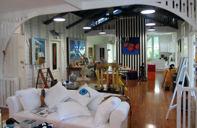 The old Port Douglas school house on Murphy Street has been transformed into an exciting art gallery and café, Studio 49.