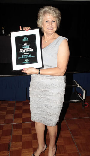 Exemplar Coaches' Cheryl Wellham, at the 2013 Douglas Business Awards. PIC NEIL WEAVERS