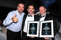 Sam Cullen, of Newsport Publishing, Jeremy Nordkamp, of Peppers Beach Club, and Steve Oakley, of QT Port Douglas.