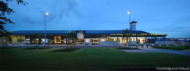 The Cairns cruise liner terminal.