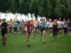 All racers starting off as the gun was shot in the Port Douglas Charity Fun Run