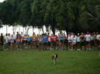 Group shot of the racers before the starting gun went off